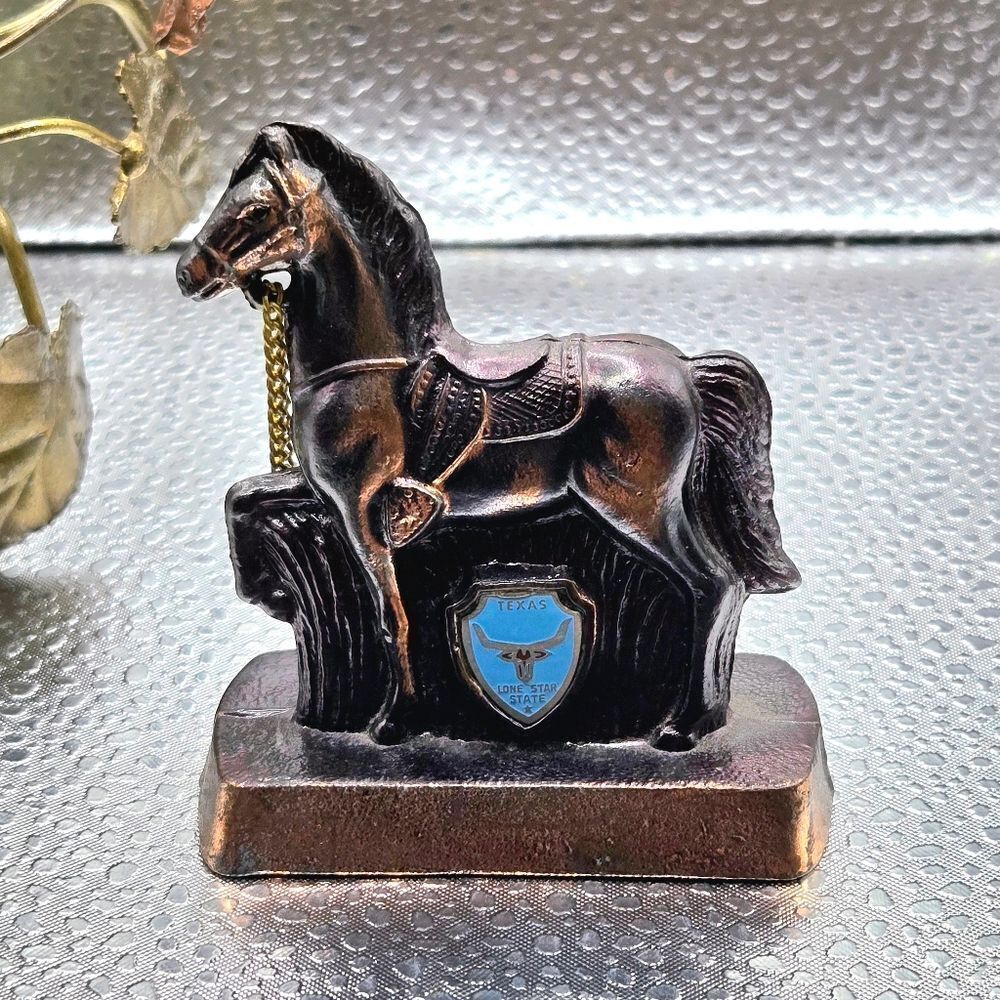"5/$25" Bronze Finish Metal Texas Lonestar State Horse Figurine Souvenir
